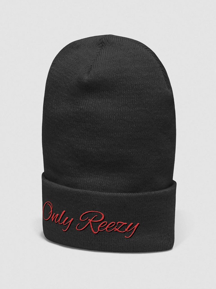 Reezy Red Cursive Beanie product image (1)