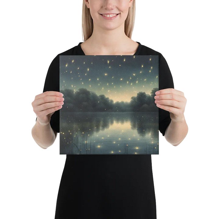 Evening Lake Scene With Fireflies Wall Art product image (2)