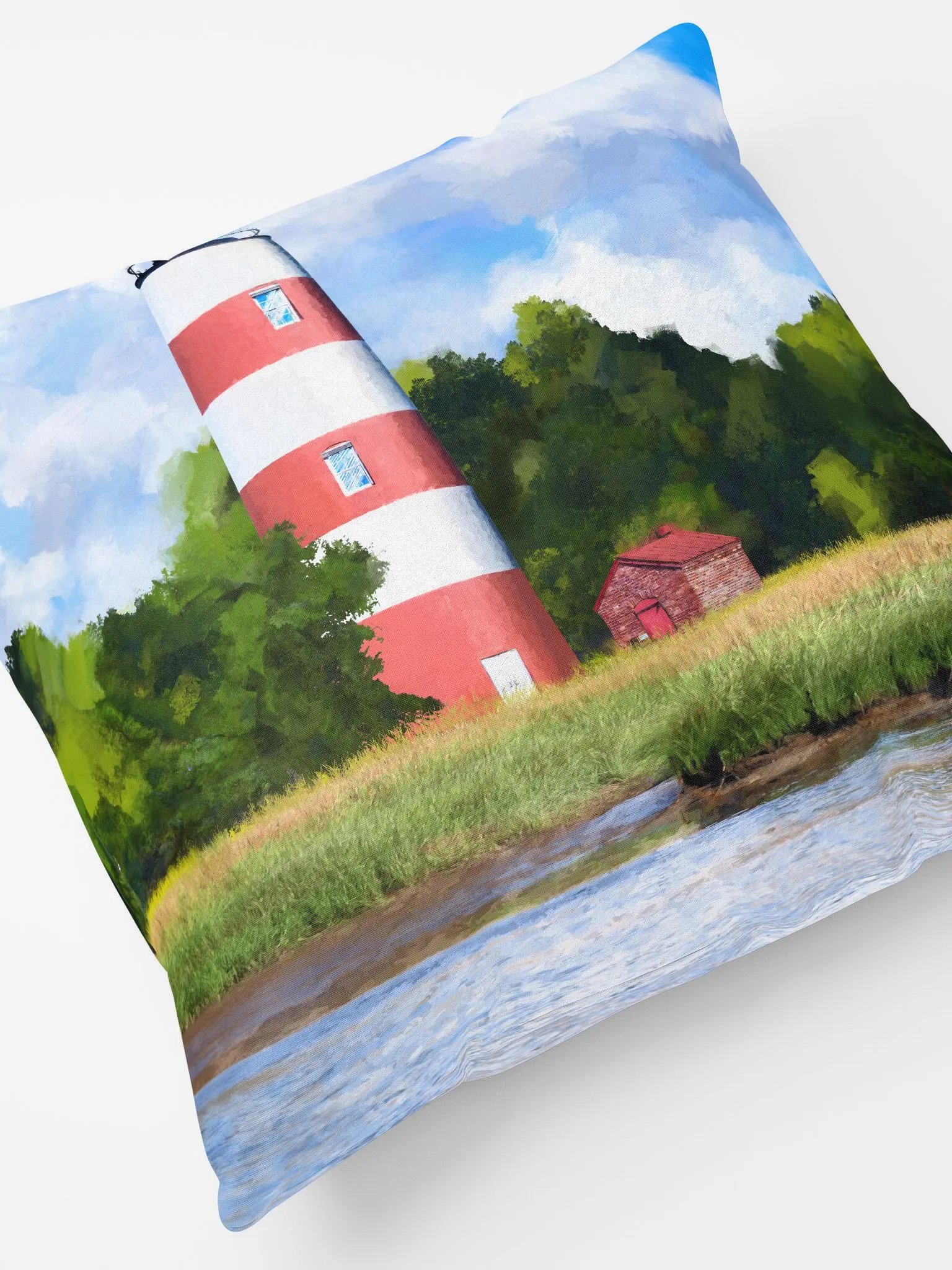 Sapelo Island Lighthouse – Georgia Coast Throw Pillow product image (5)