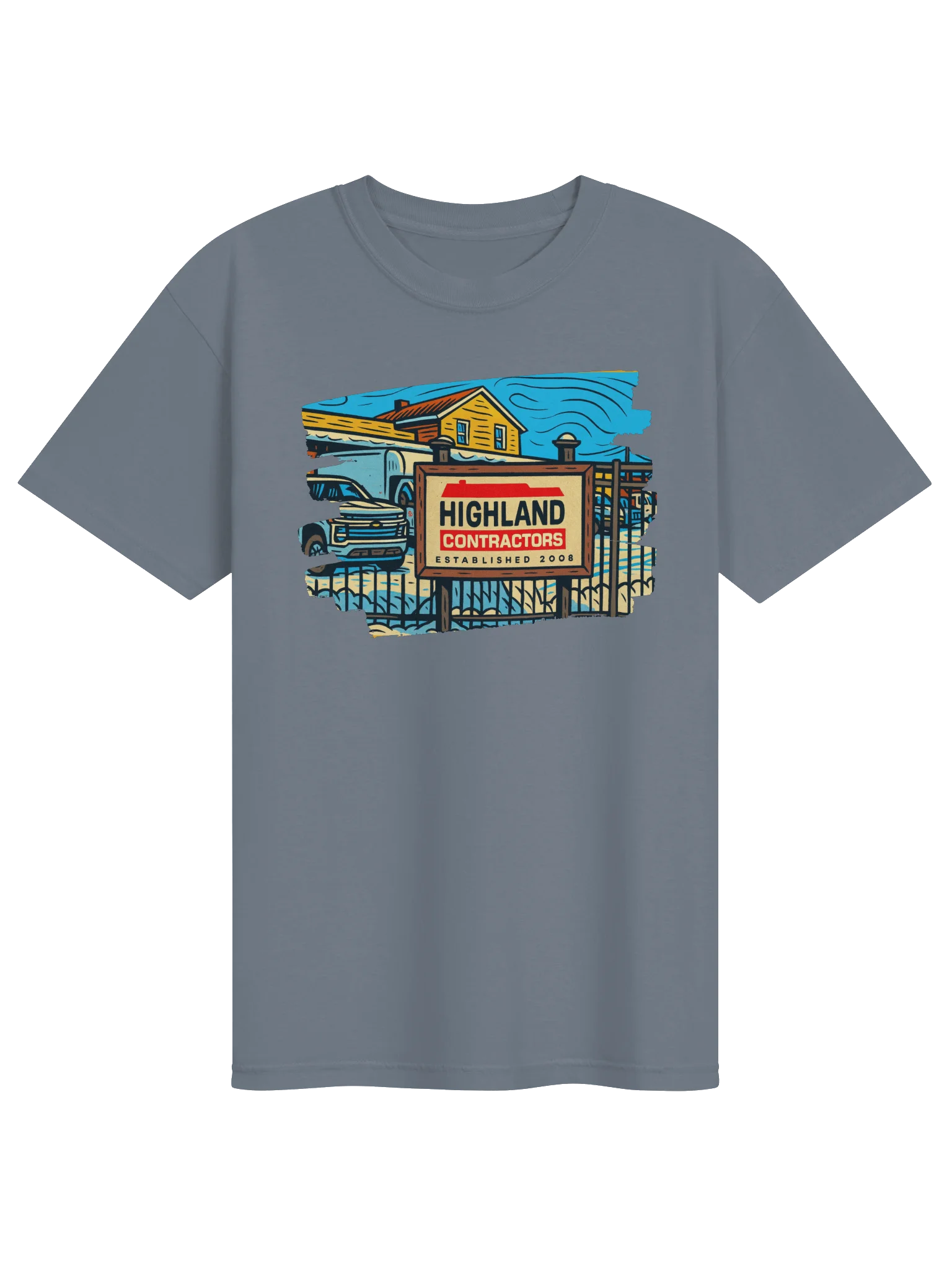 Highland Contractors Caricature T-Shirt product image (1)