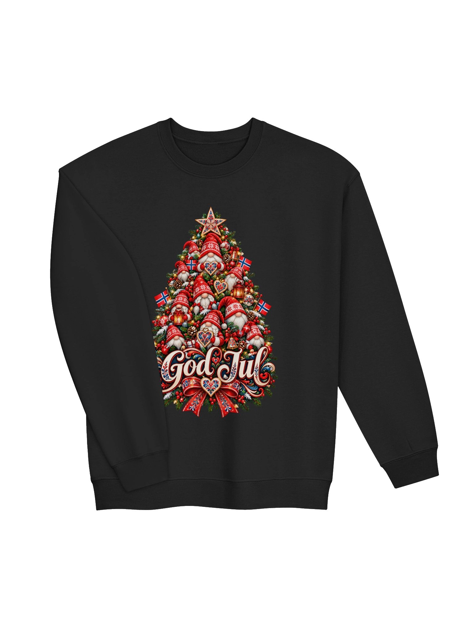 God Jul Gnome Christmas Tree Crewneck product image (19)