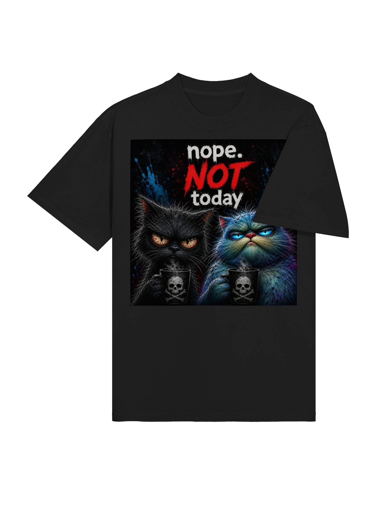 Nope NOT Today Cat T-Shirt | Funny Sarcastic Unisex Cat Lover Gift product image (5)