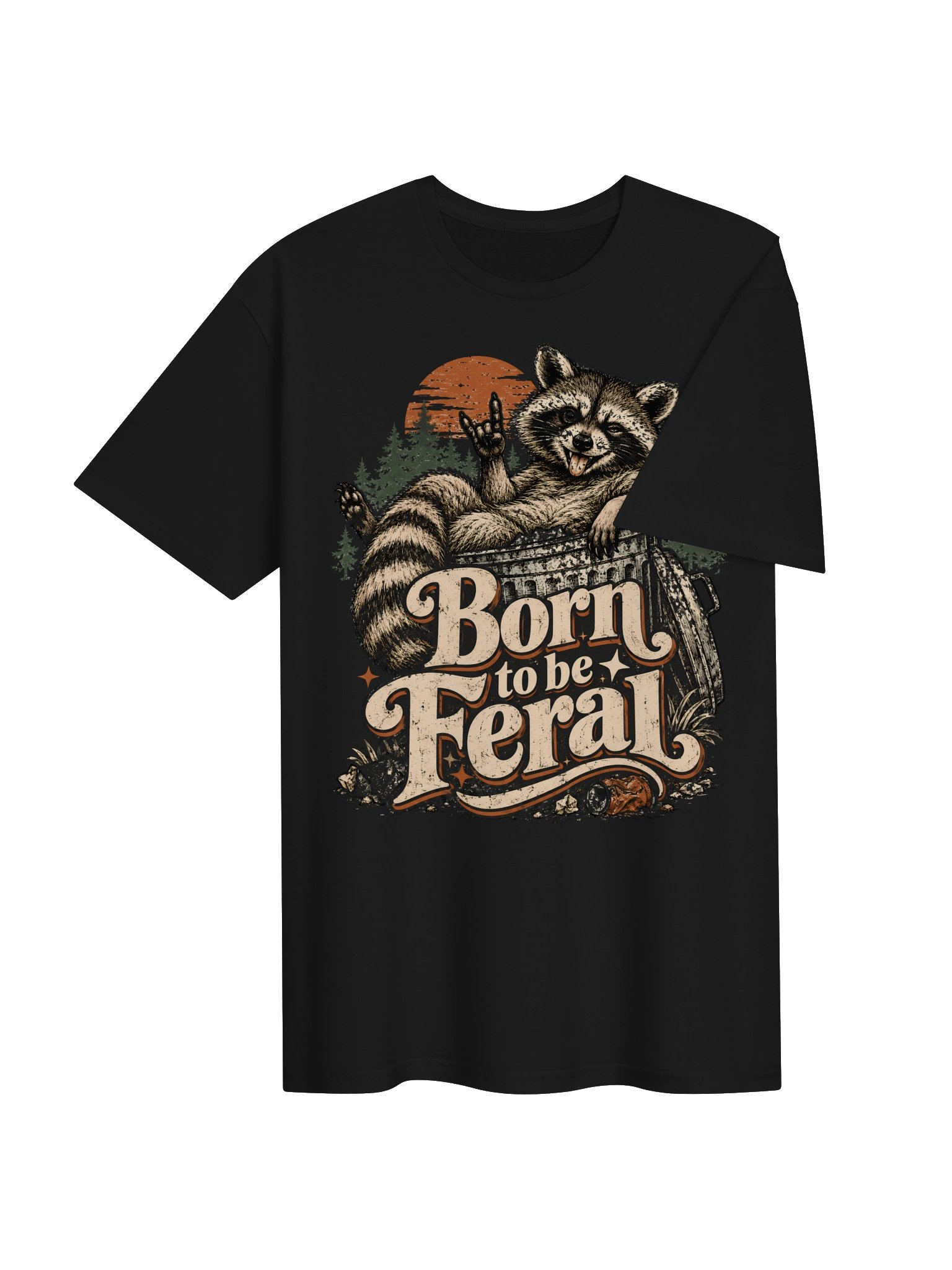 Born to Be Feral Raccoon Tee product image (26)