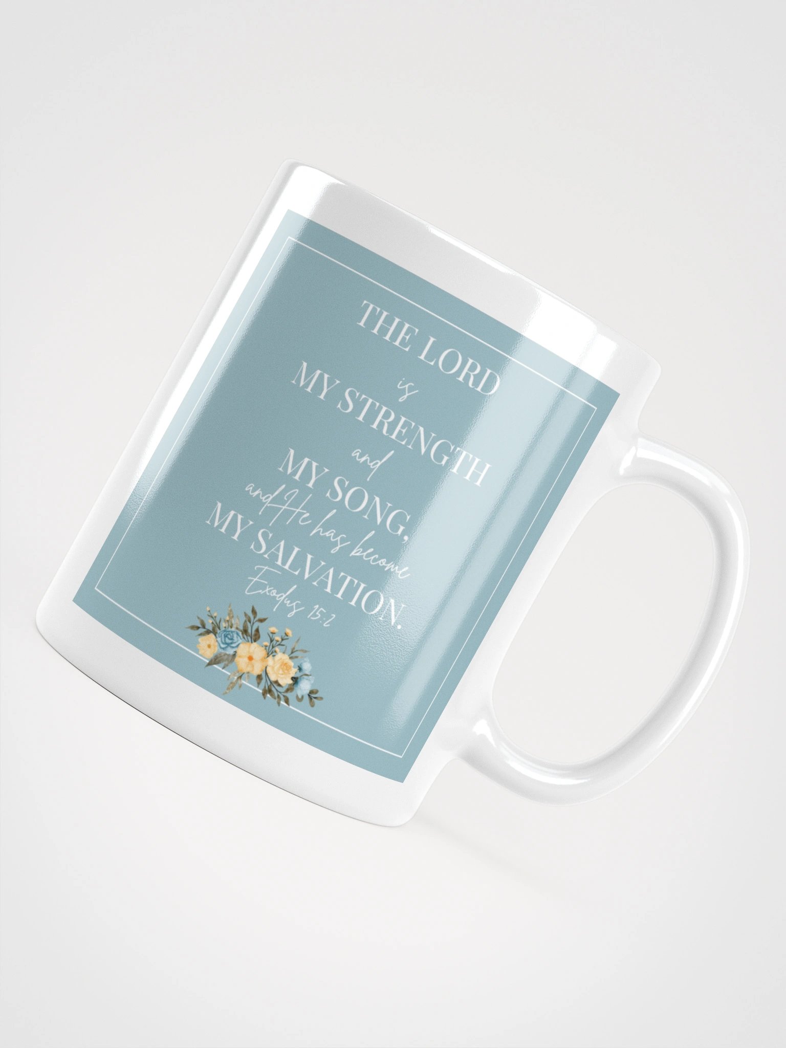 Exodus 15:2 Mug – Floral Design product image (6)