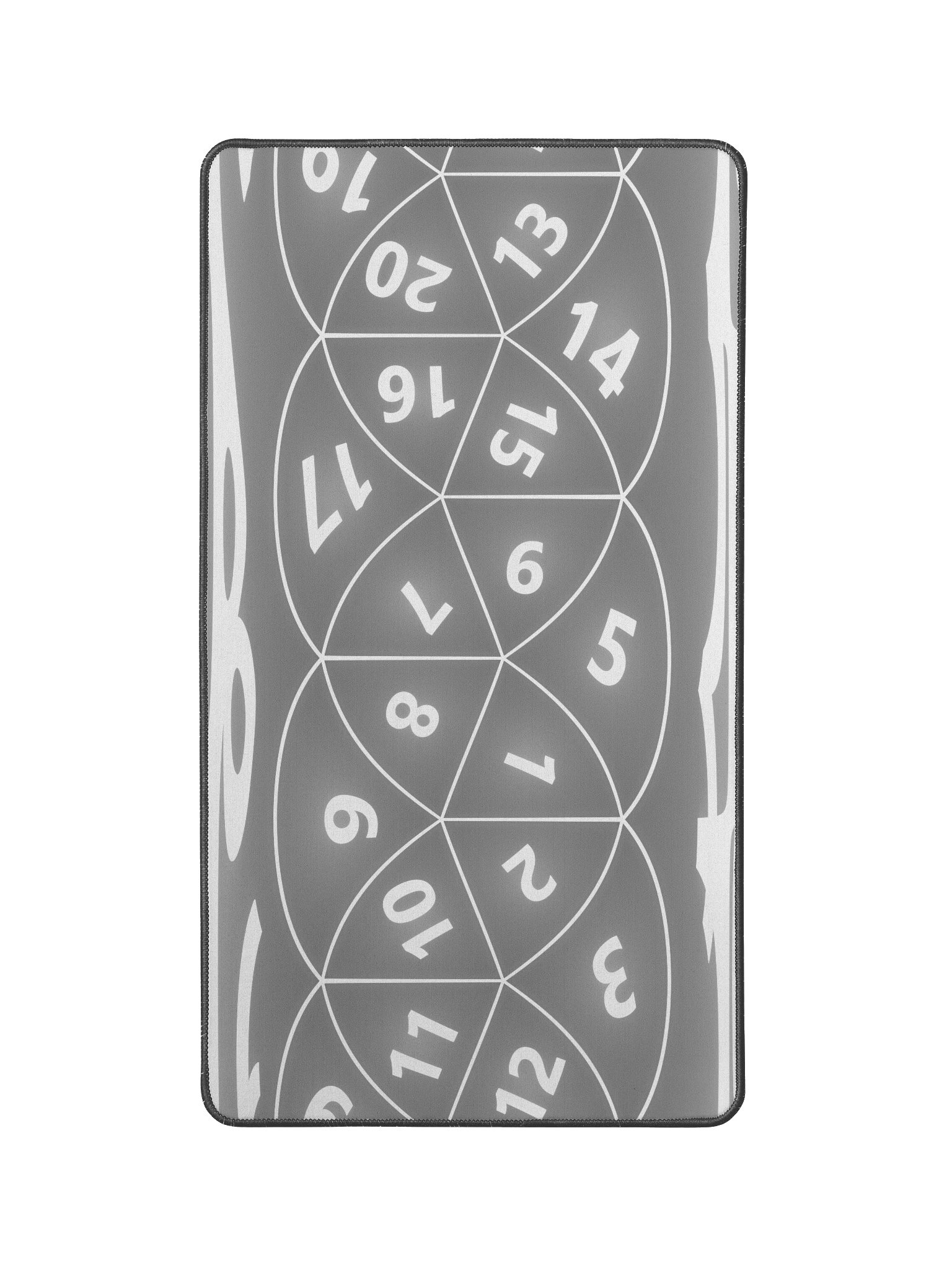 Desk mat - Map of 20 sided dice (Gray) product image (1)