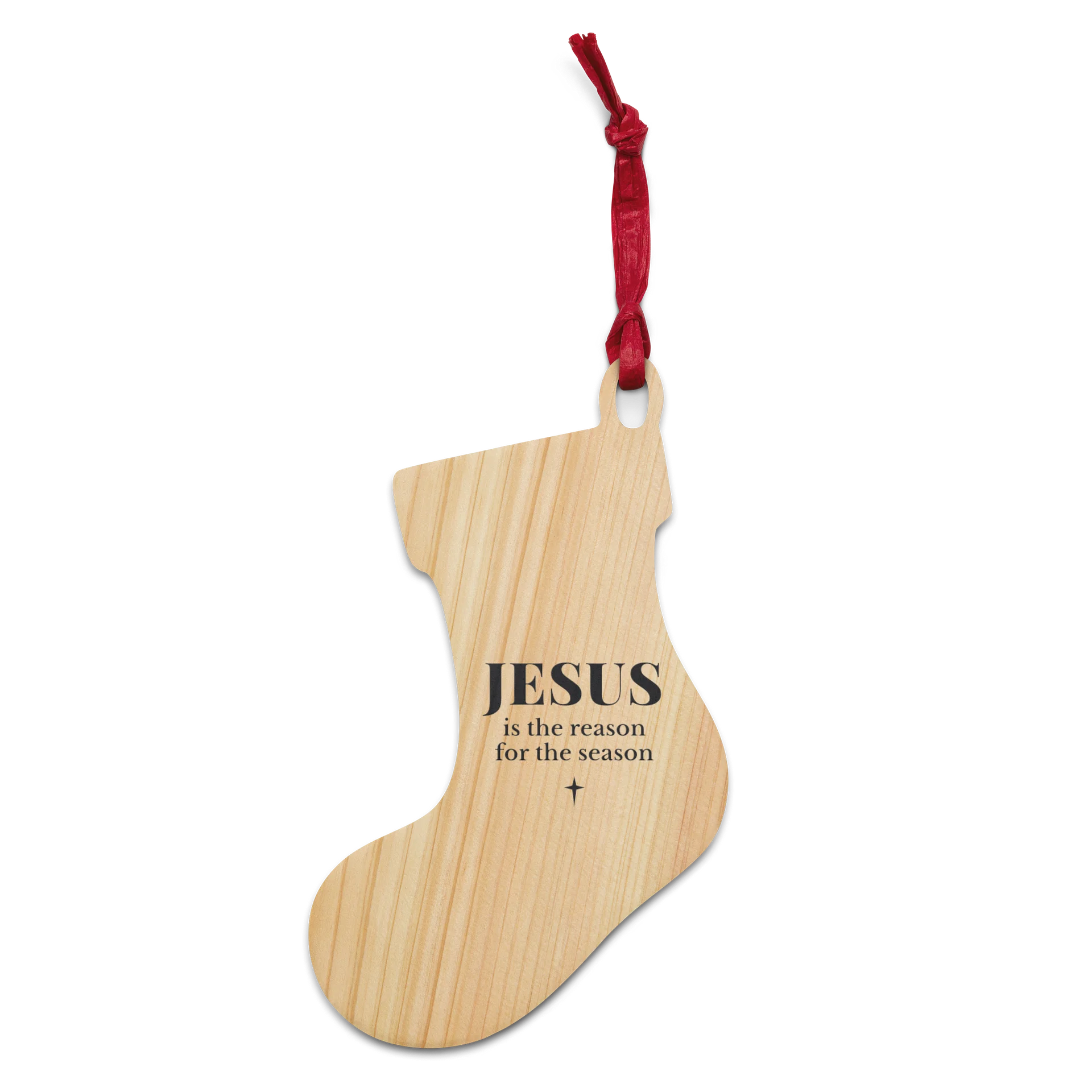 Jesus Is the Reason for the Season Wooden Ornament product image (1)