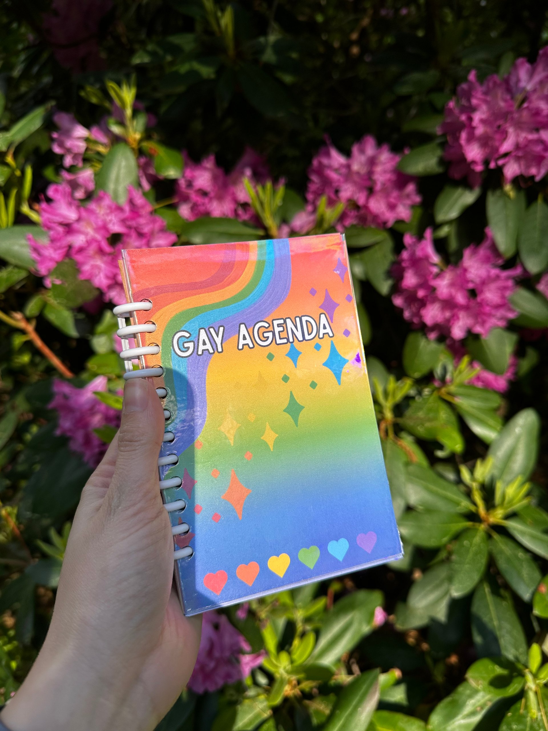 Gay Agenda Holographic Rainbow Pride Spiral Notebook product image (2)