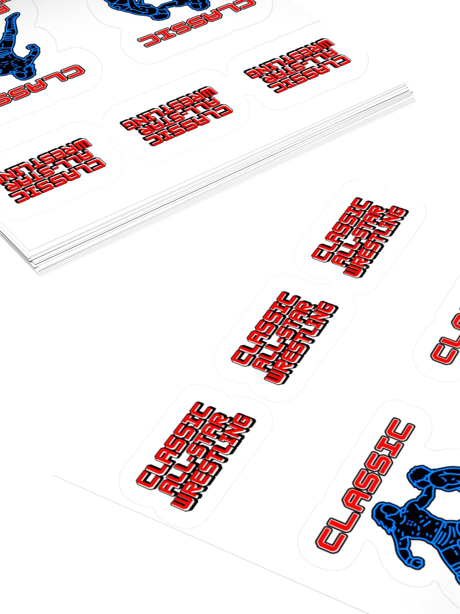 Classic All Star Wrestling Kiss Cut Sticker Set product image (11)