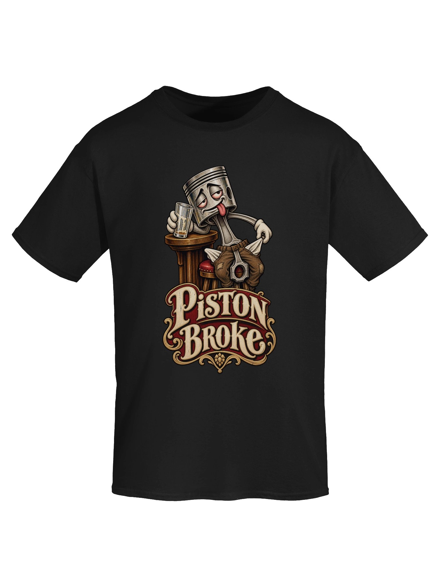 Piston Broke Vintage Bar Mechanic T-Shirt product image (5)