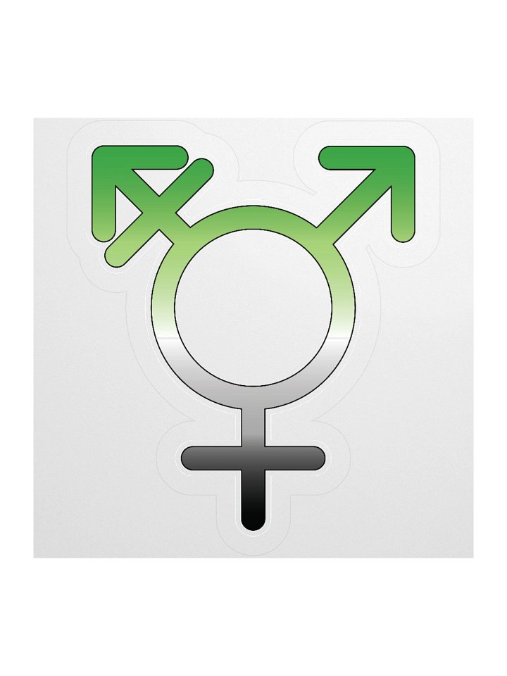 Aromantic Transgender Symbol Sticker product image (2)