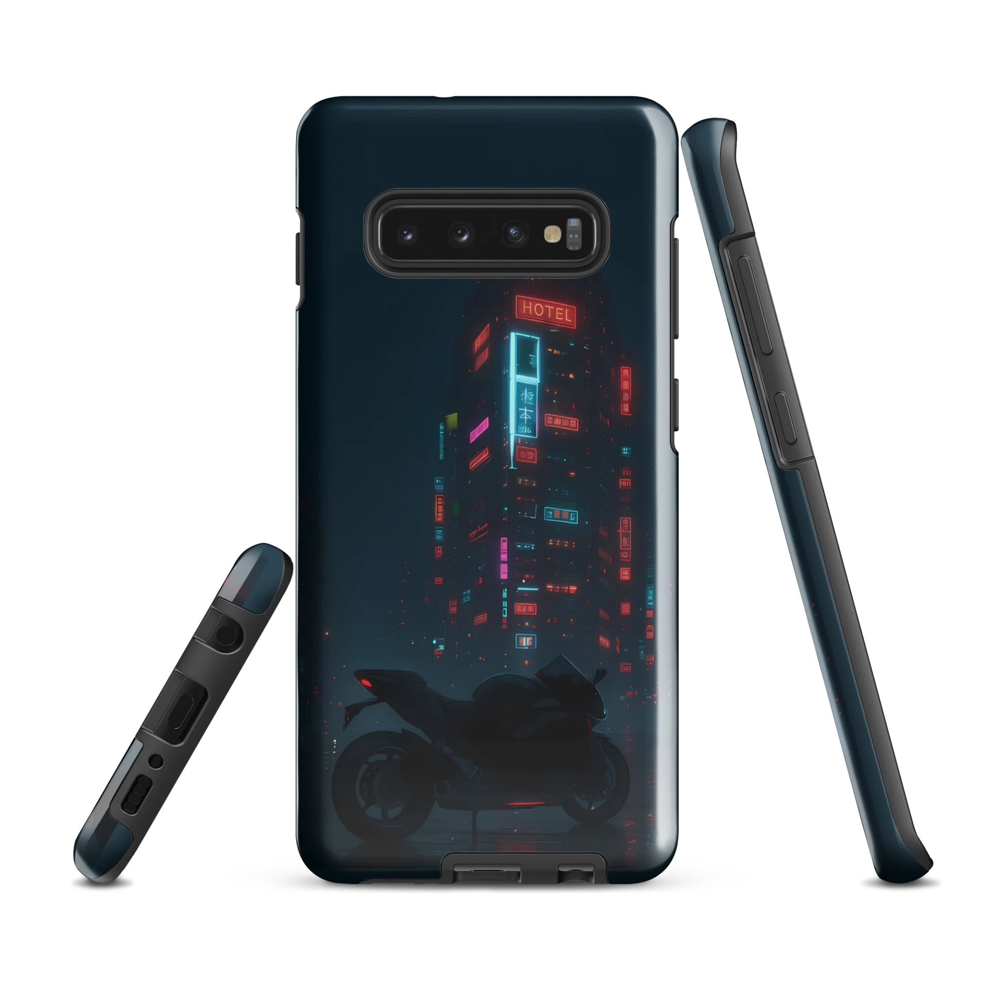 Cyberpunk Neon Glow Phone Case for Samsung Galaxy S10 to S25 - Polycarbonate + TPU Shock-Absorbent Cover (S10–S25, Matte/Gloss) product image (1)