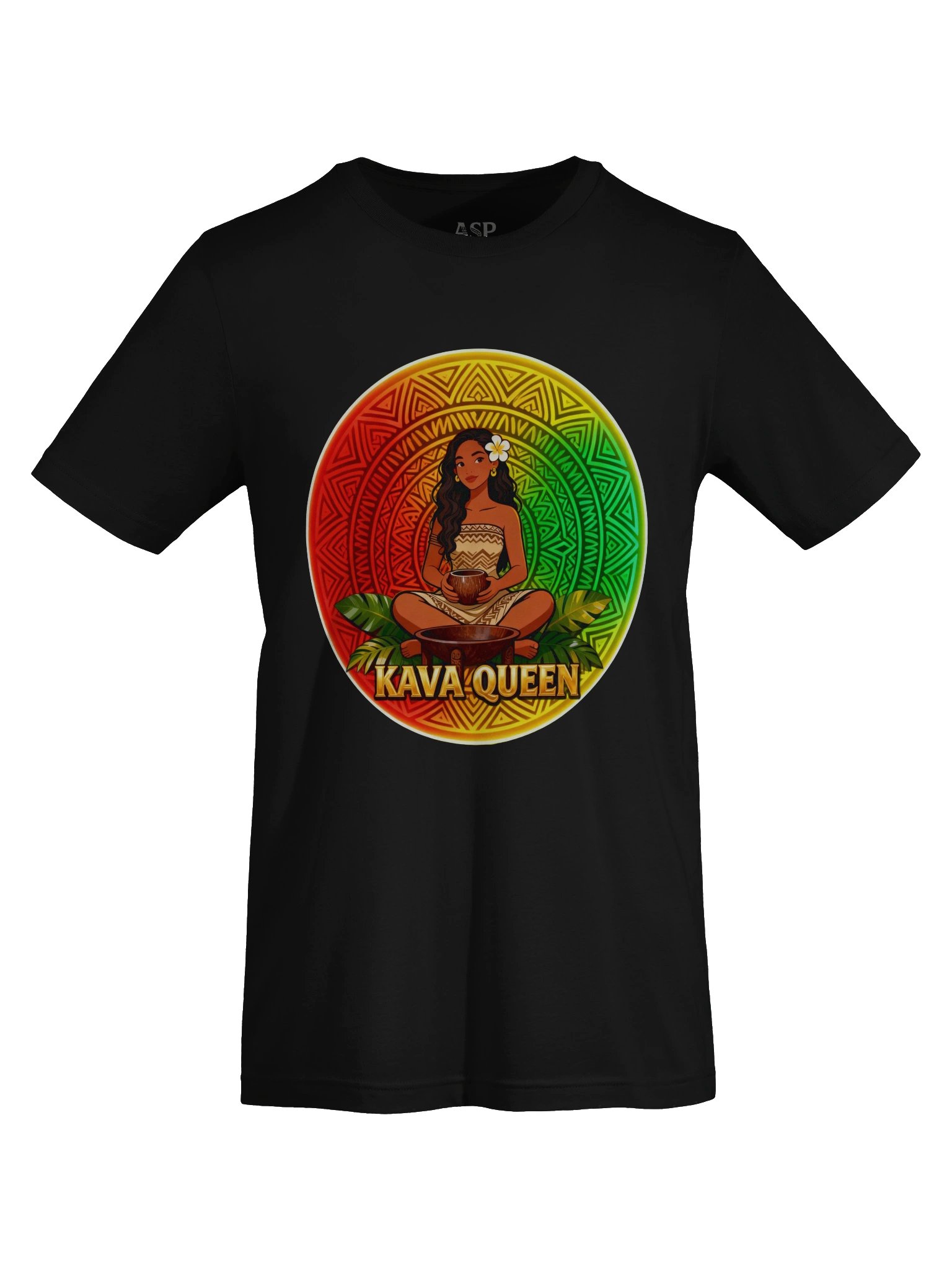 Kava Queen T-Shirt – Polynesian Island Woman Kava Art | Reggae Rasta Island Vibes Design product image (39)