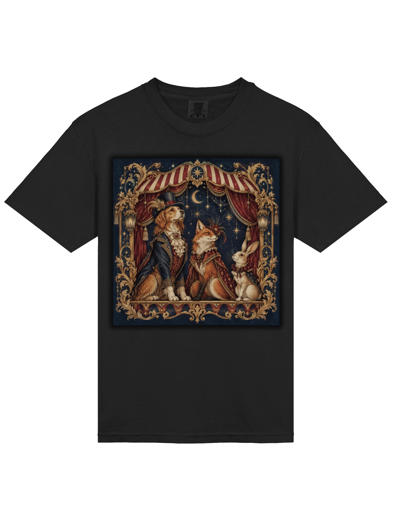 Vintage Woodland Animal T-Shirt – Victorian Dog, Fox & Rabbit Art Graphic Tee product image (10)