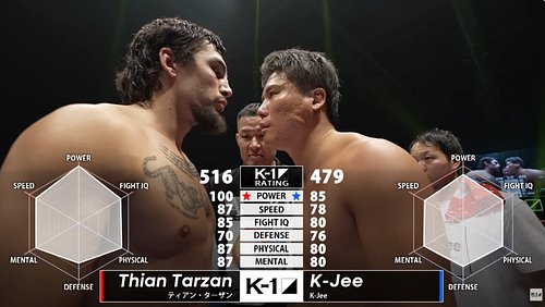I love how @k1wgp_pr has power levels for their fighters like this was a mid 2000's Dreamcast beat-em-up