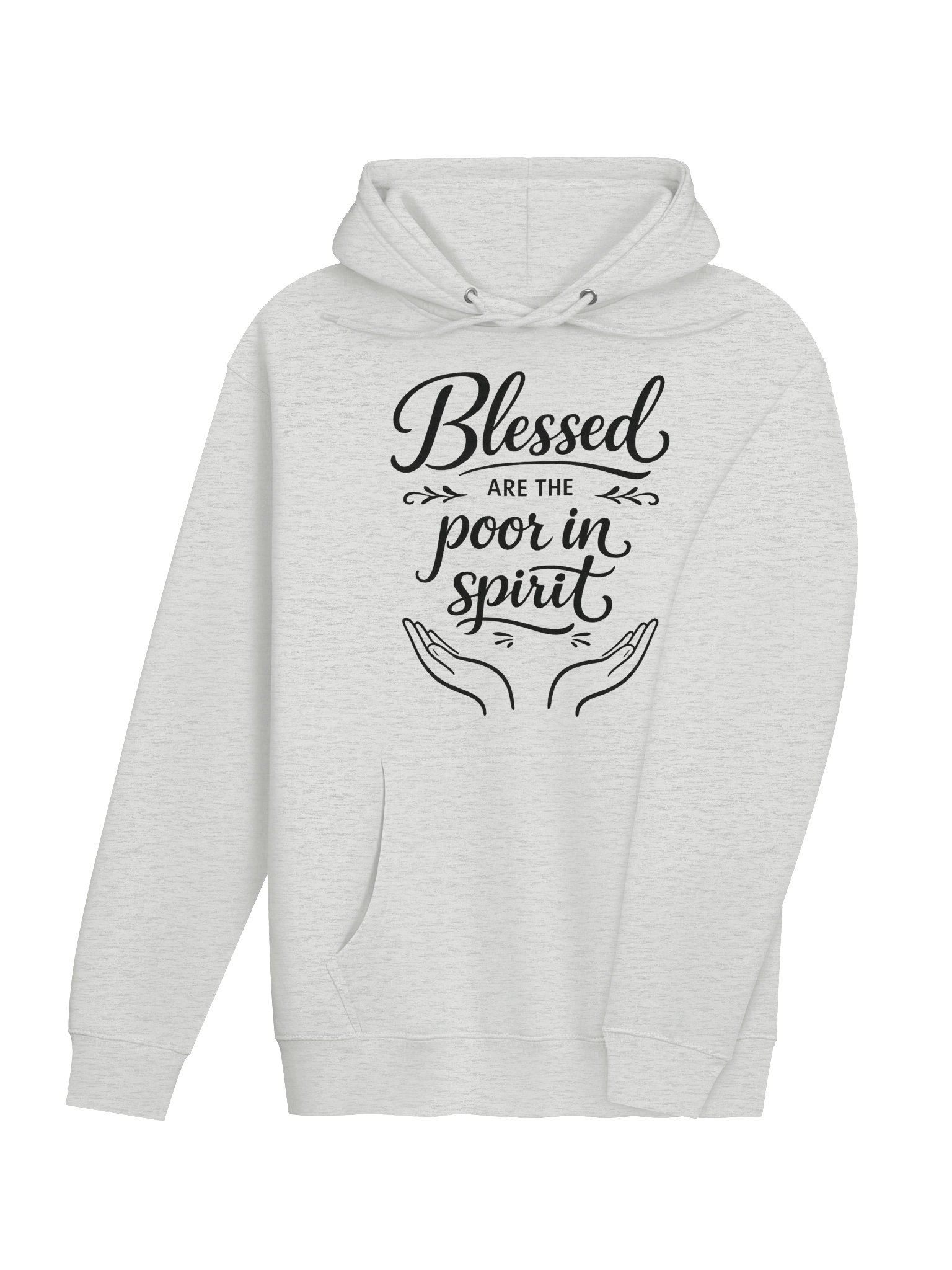 Blessed Are the Poor in Spirit Christian Hoodie | Matthew 5:3 Bible Verse | Minimalist Faith Apparel | Kingdom Life Co. product image (5)