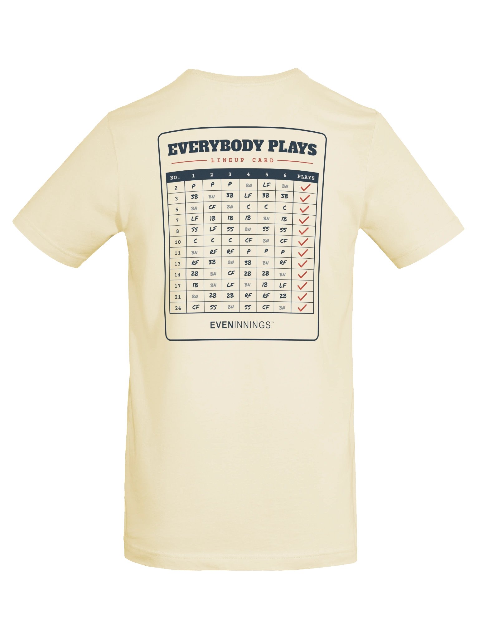 Everybody Plays — Lineup Card Tee product image (7)