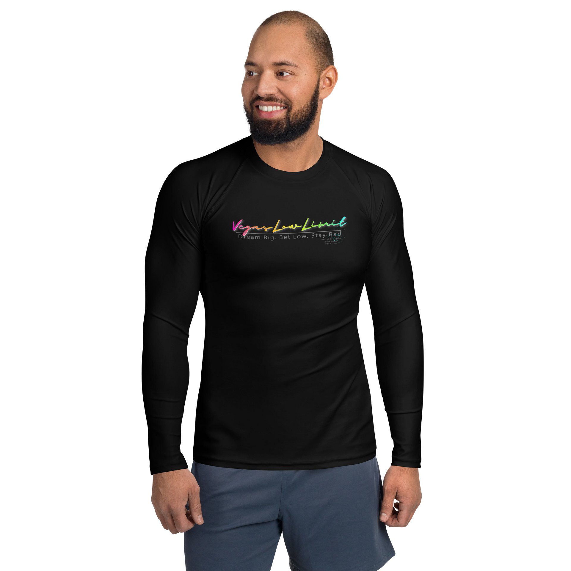 Vegas Low Limit Men's Rash Guard - Black product image (1)