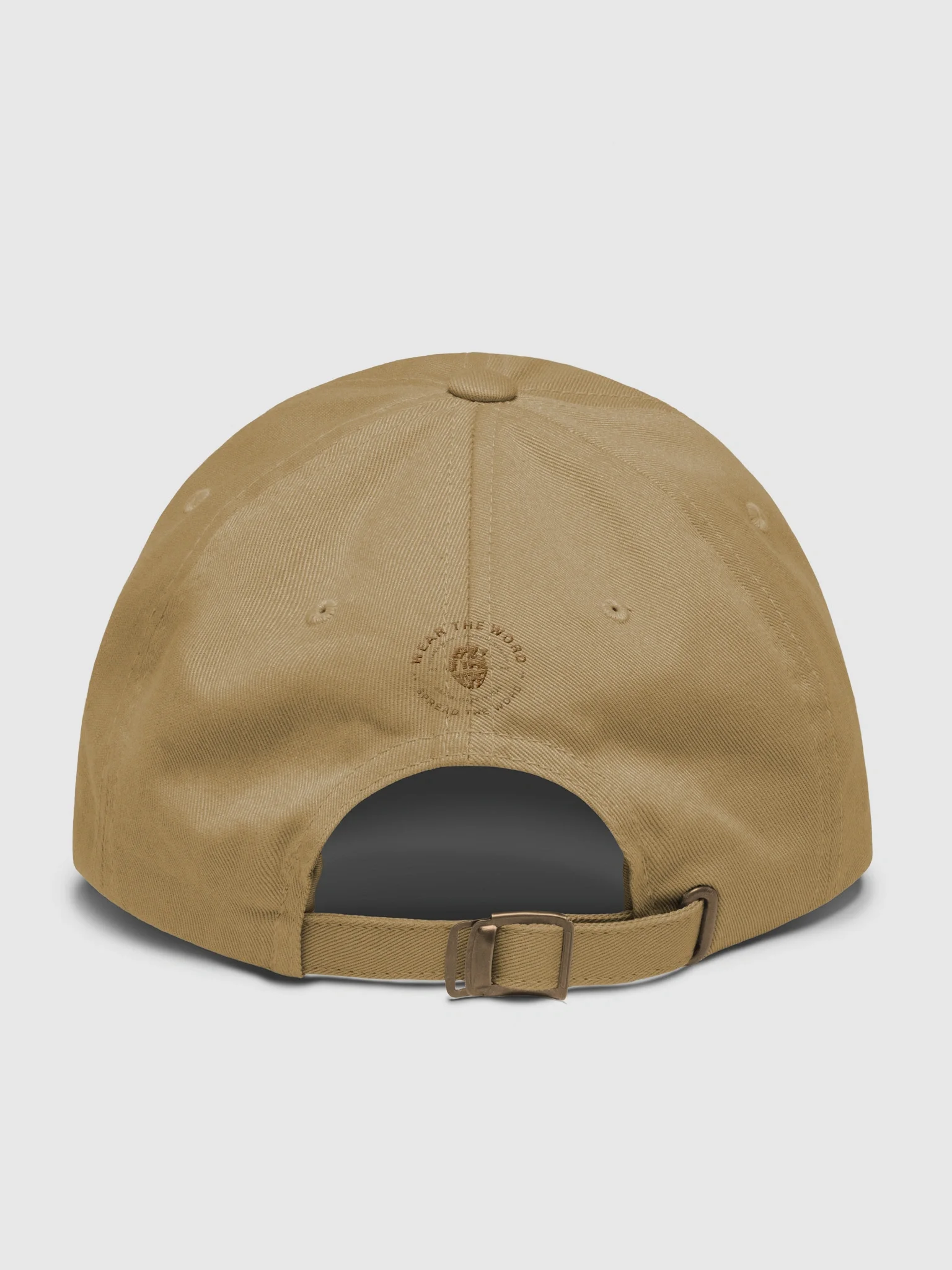 "Be kind" Classic Dad hat Beige — back view
