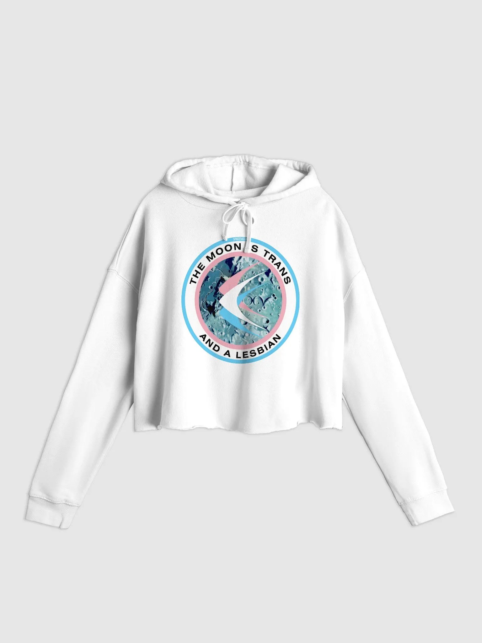 Trans Lesbian Moon Cropped Hoodie product image (1)