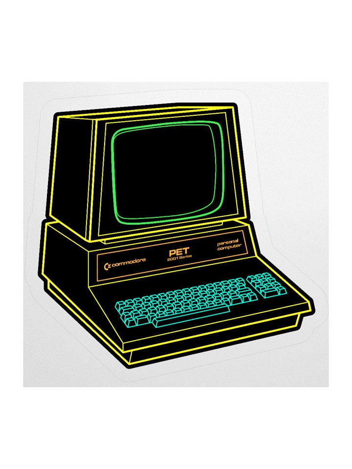 Commodore PET Computer Line Art Sticker product image (3)