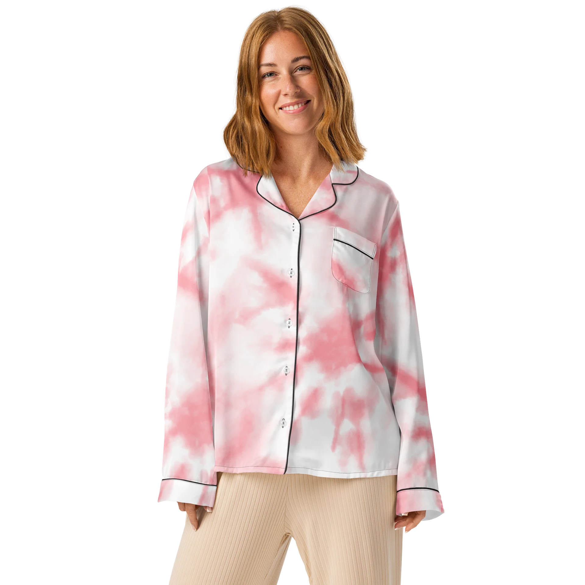 Pink Starburst Pyjama Top product image (1)