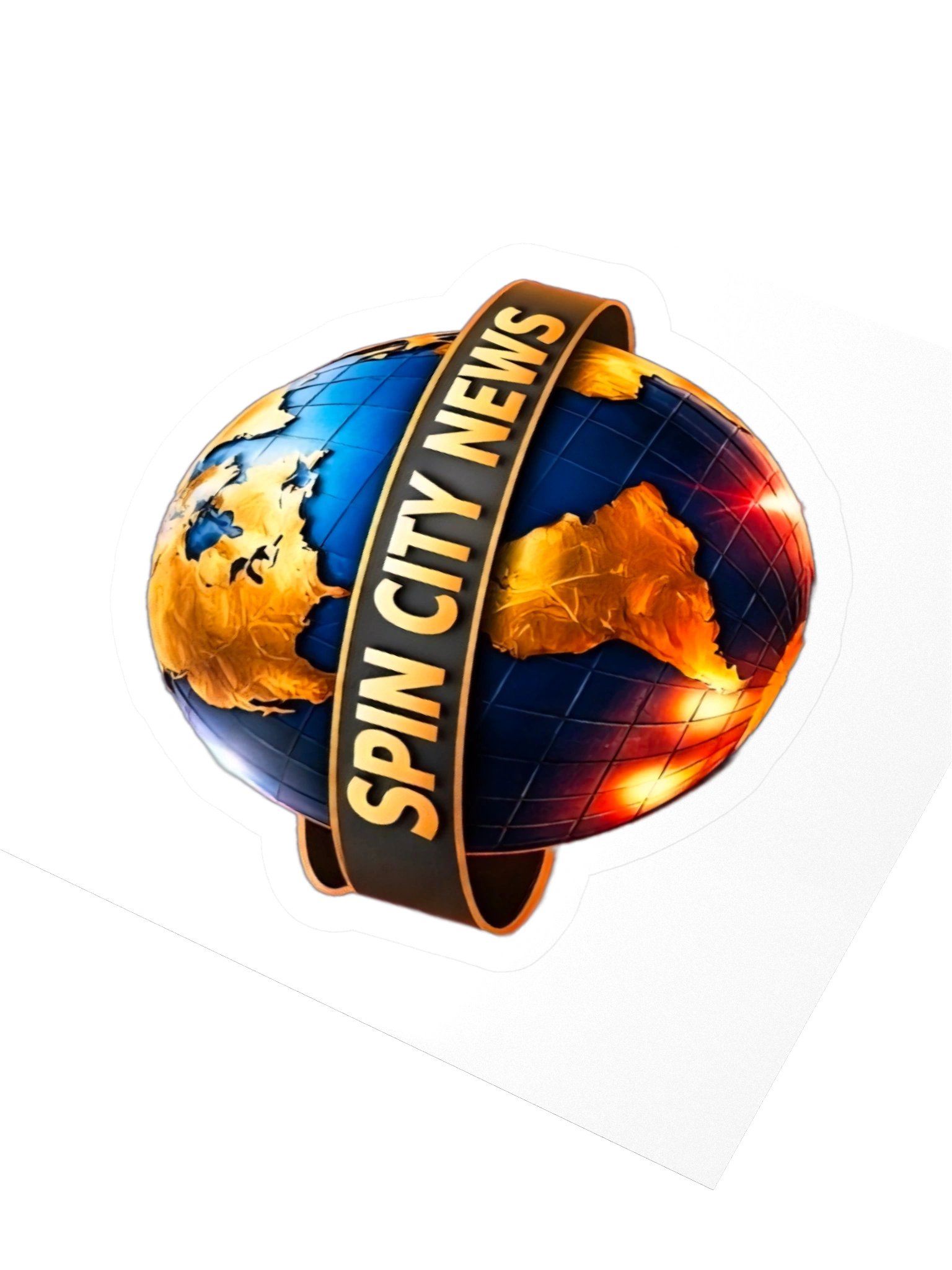 Spin City News Globe Sticker product image (9)