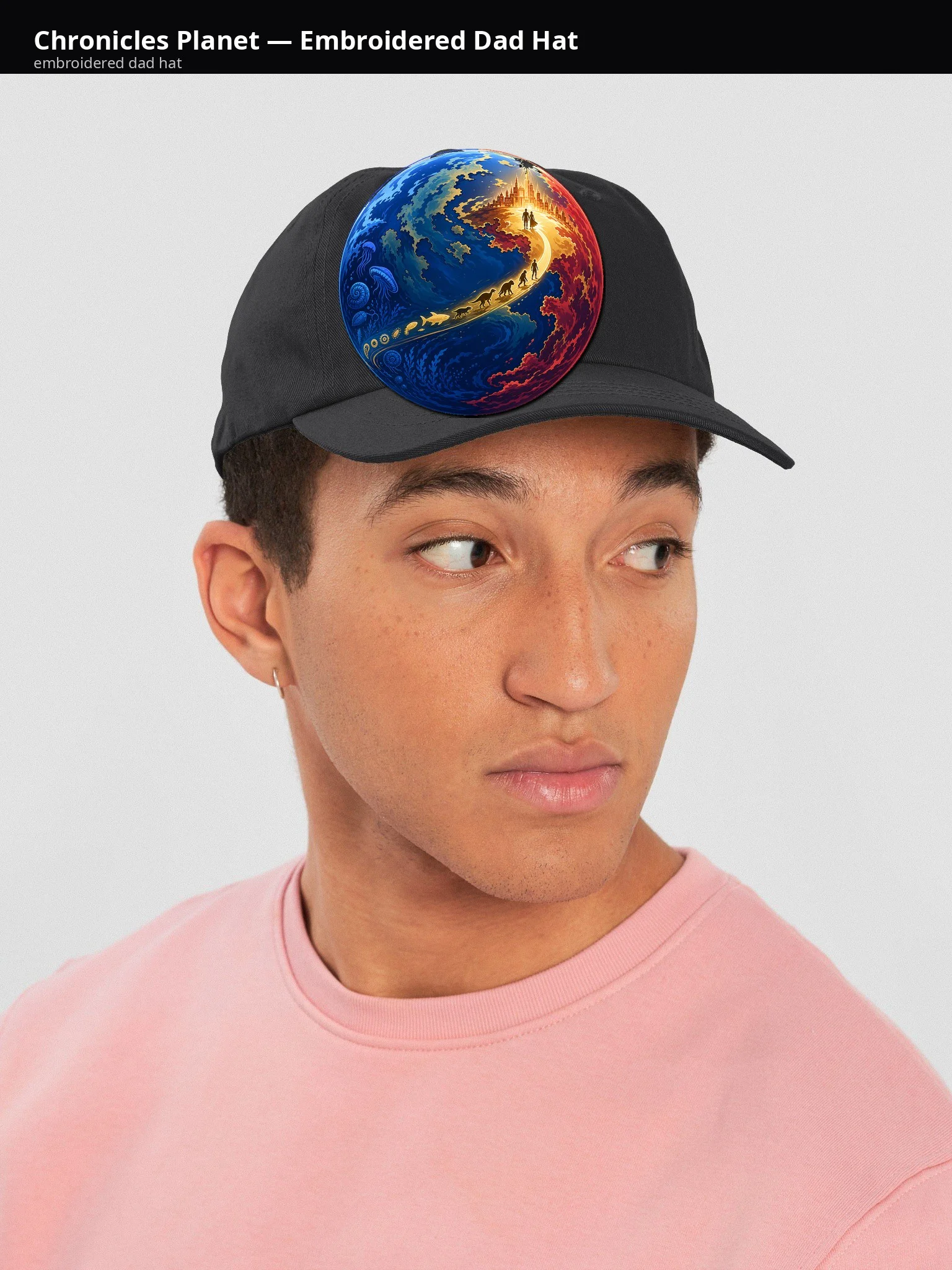 Chronicles Planet — Embroidered Dad Hat - afq-Uw