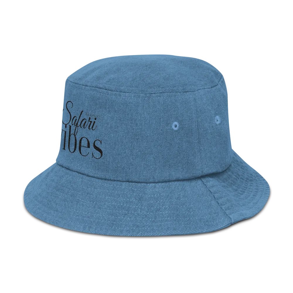 540-Safari Hats-Bucket Hat, Capstone Denim Bucket Hat-Cotton-National Great Outdoors Month - Classic Safari Vibes product image (7)