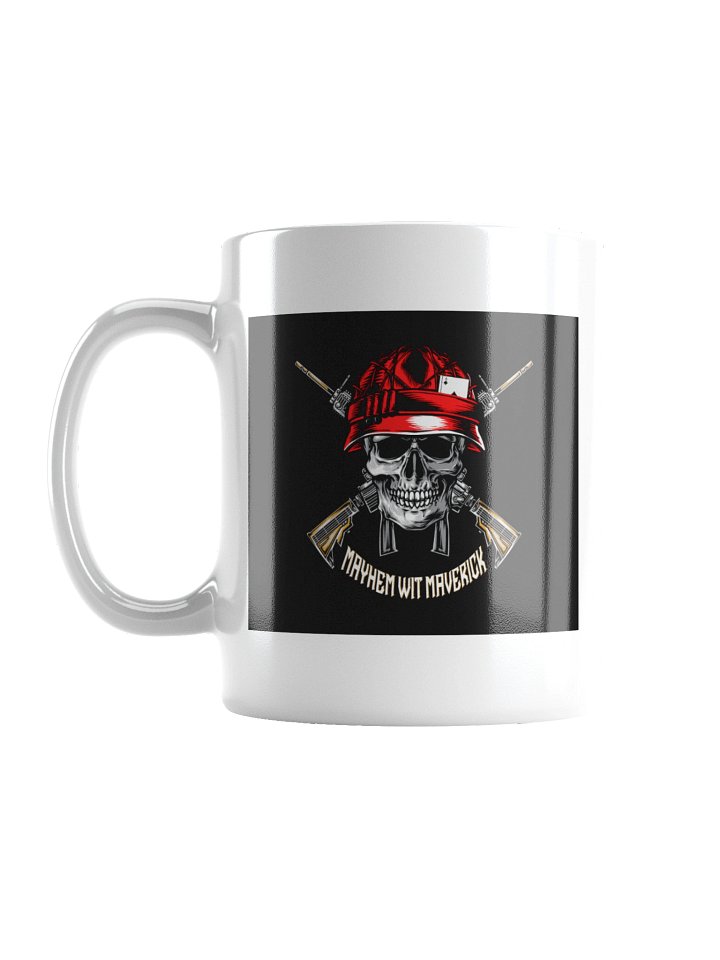 Mayhem Maverick Skull Mug (Black background) product image (1)