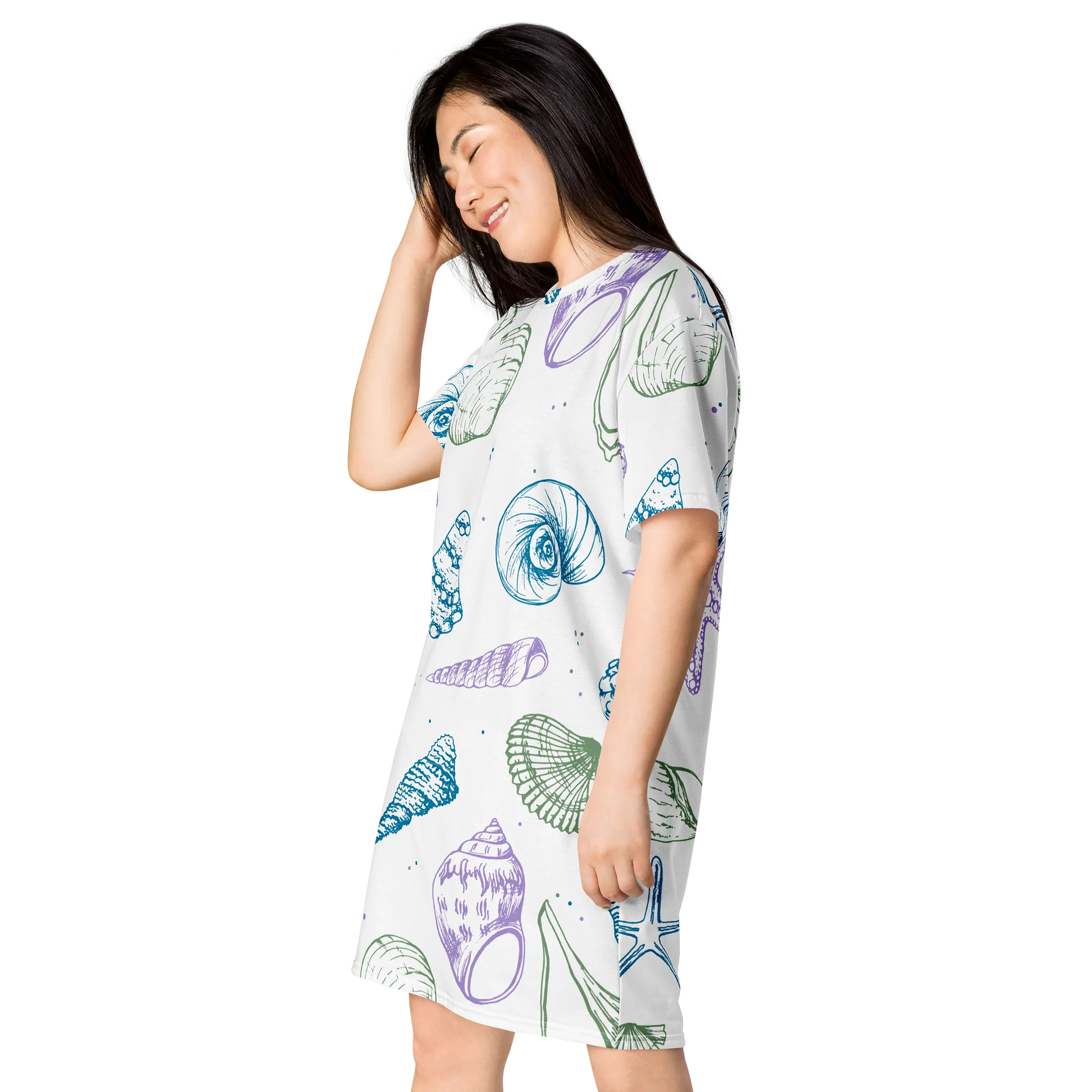 Seaside Whispers T-Shirt Dress product image (3)