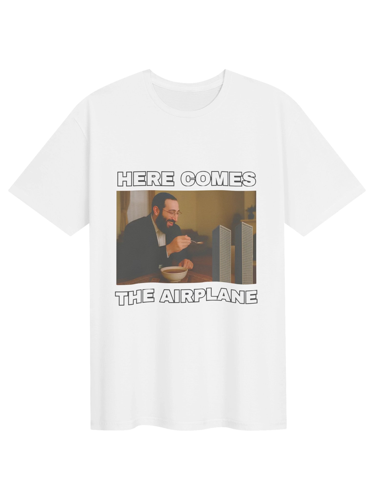 Here comes the airplane tee – Classic Unisex Cotton Shirt product image (1)