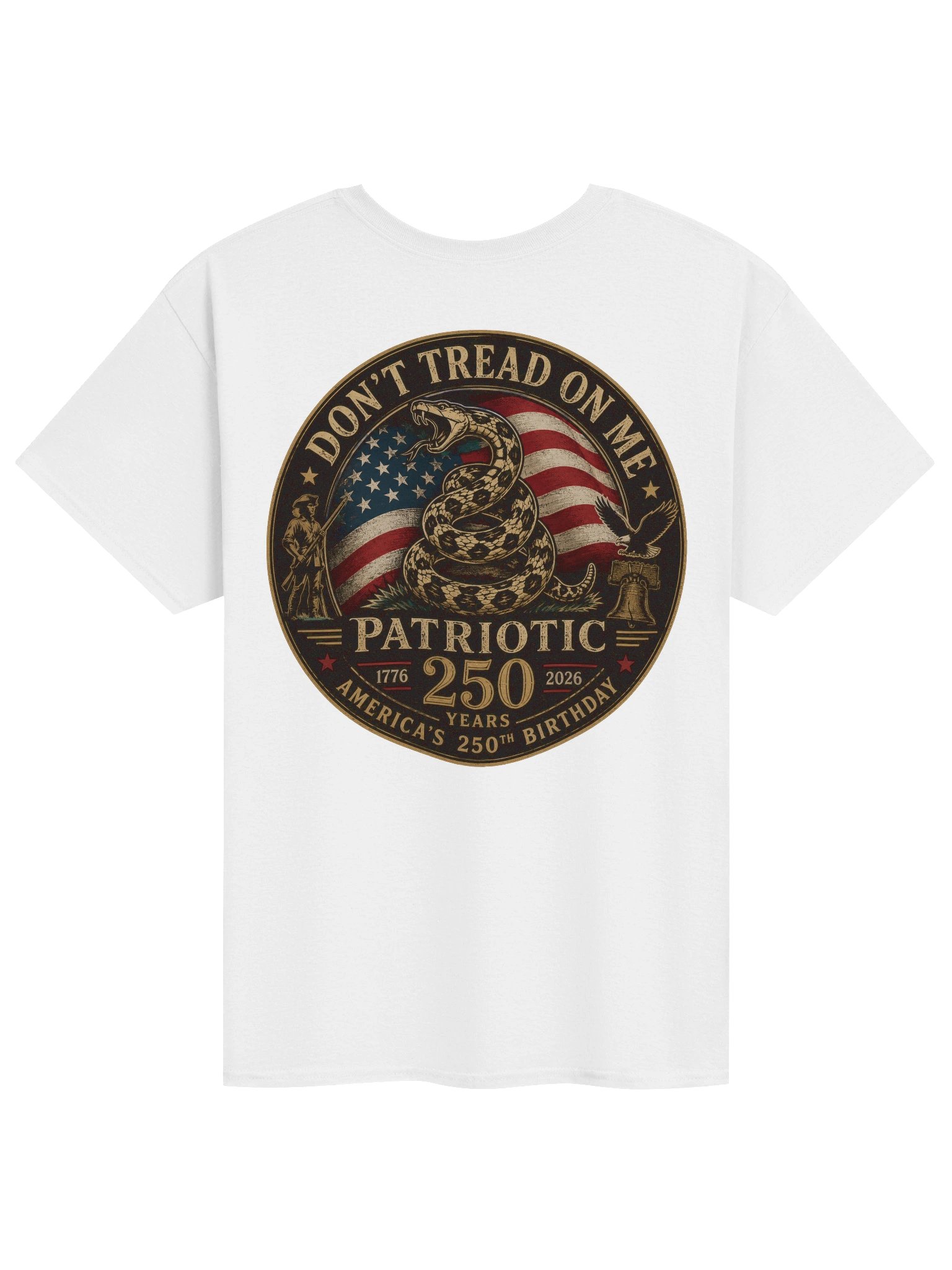 Don't Tread On Me Patriotic 250 Years Tee | America's 250th Birthday | American Freedom Edition product image (91)