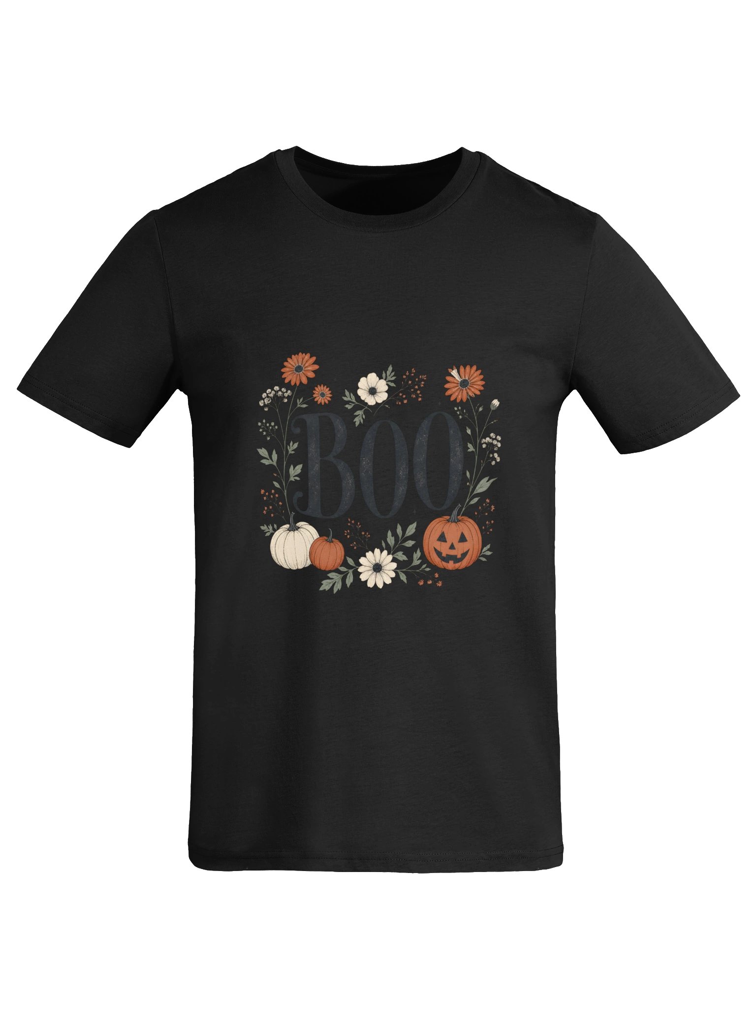 BOO Halloween Pumpkin Floral Tee product image (9)
