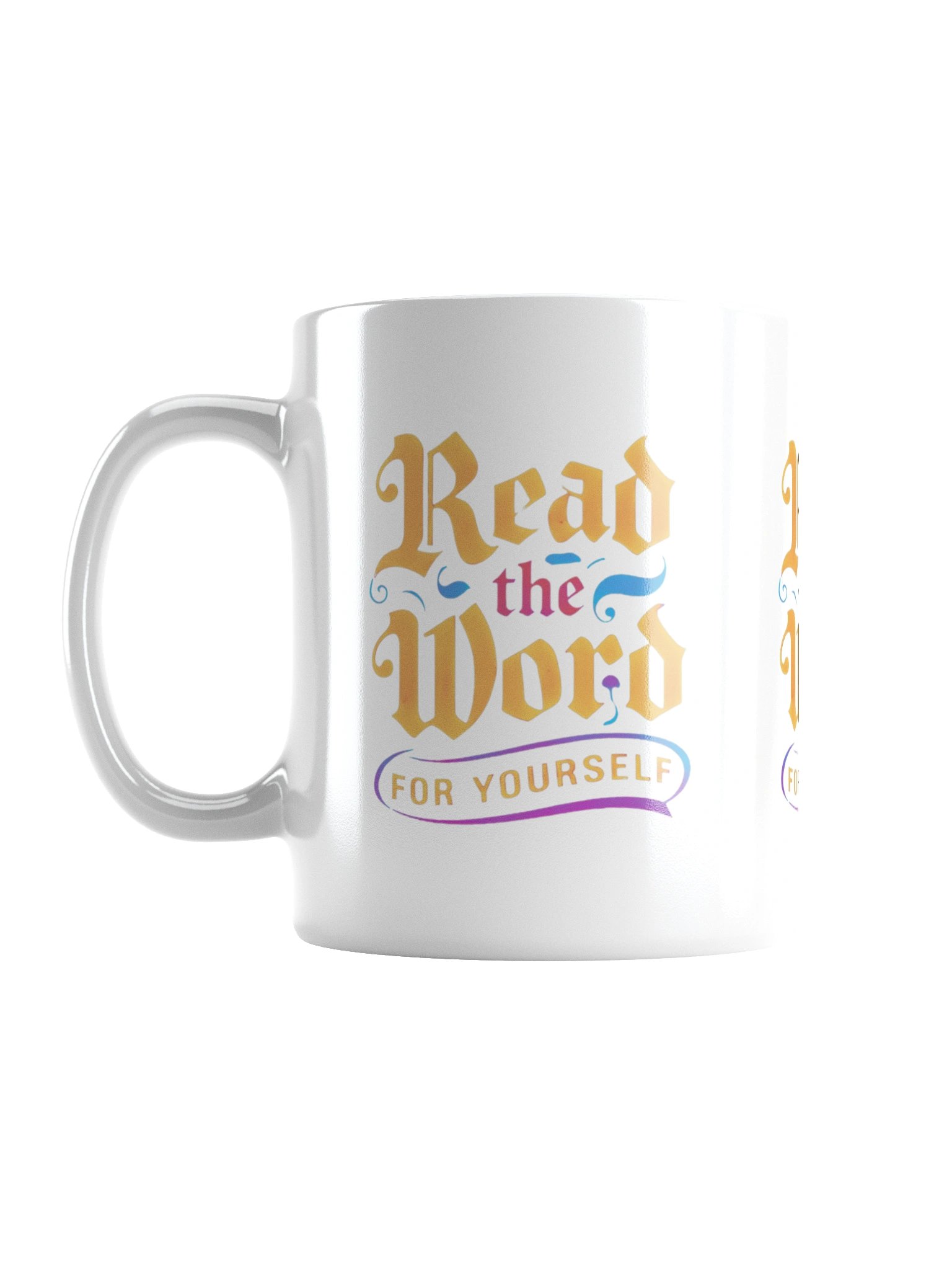 Colorful Typography White Glossy Mug product image (1)