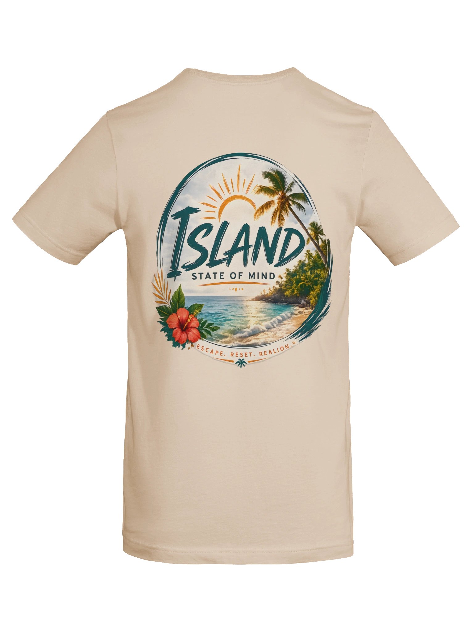 Island State of Mind Tropical Escape Tee - Cream product image (3)