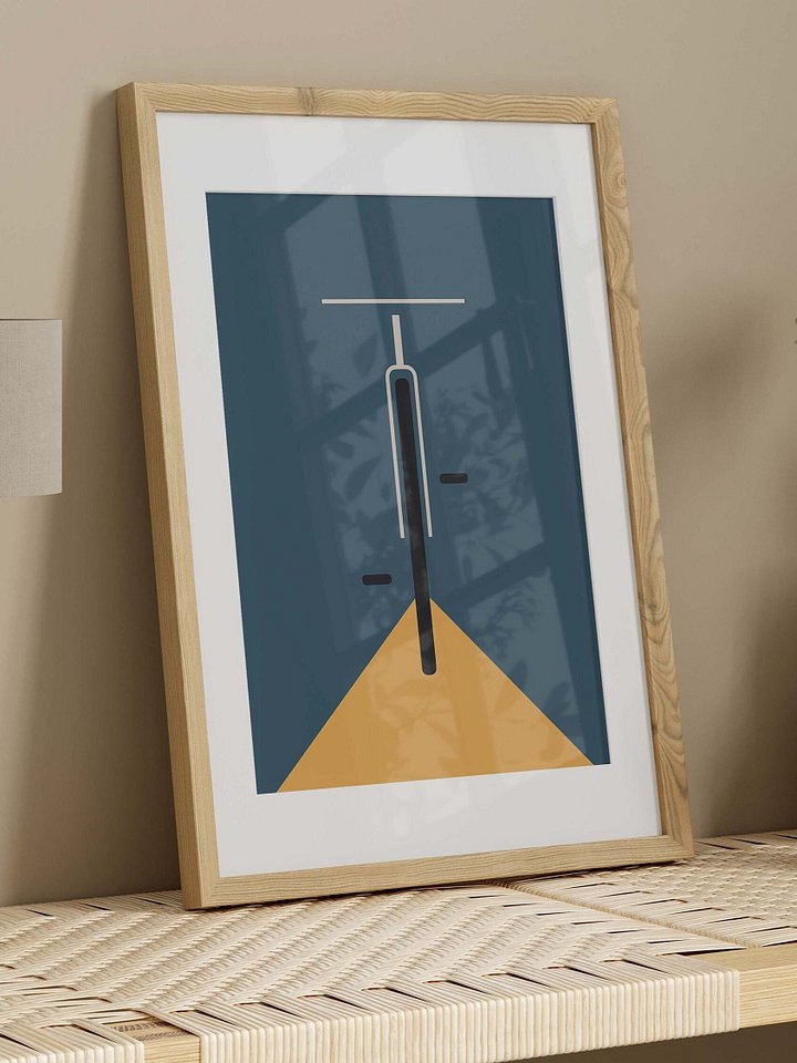 Bicycle Bauhaus Poster Vintage mid century style set of 3 product image (2)