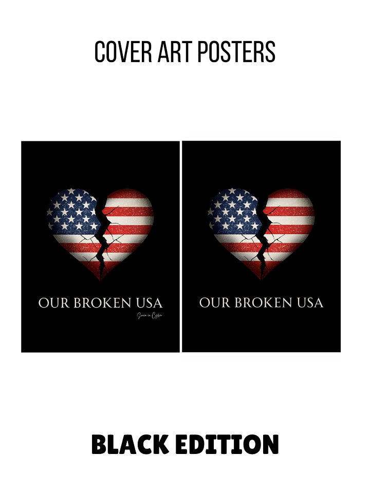 Our Broken USA Cover Art Poster – Black Edition (Digital Download) product image (1)