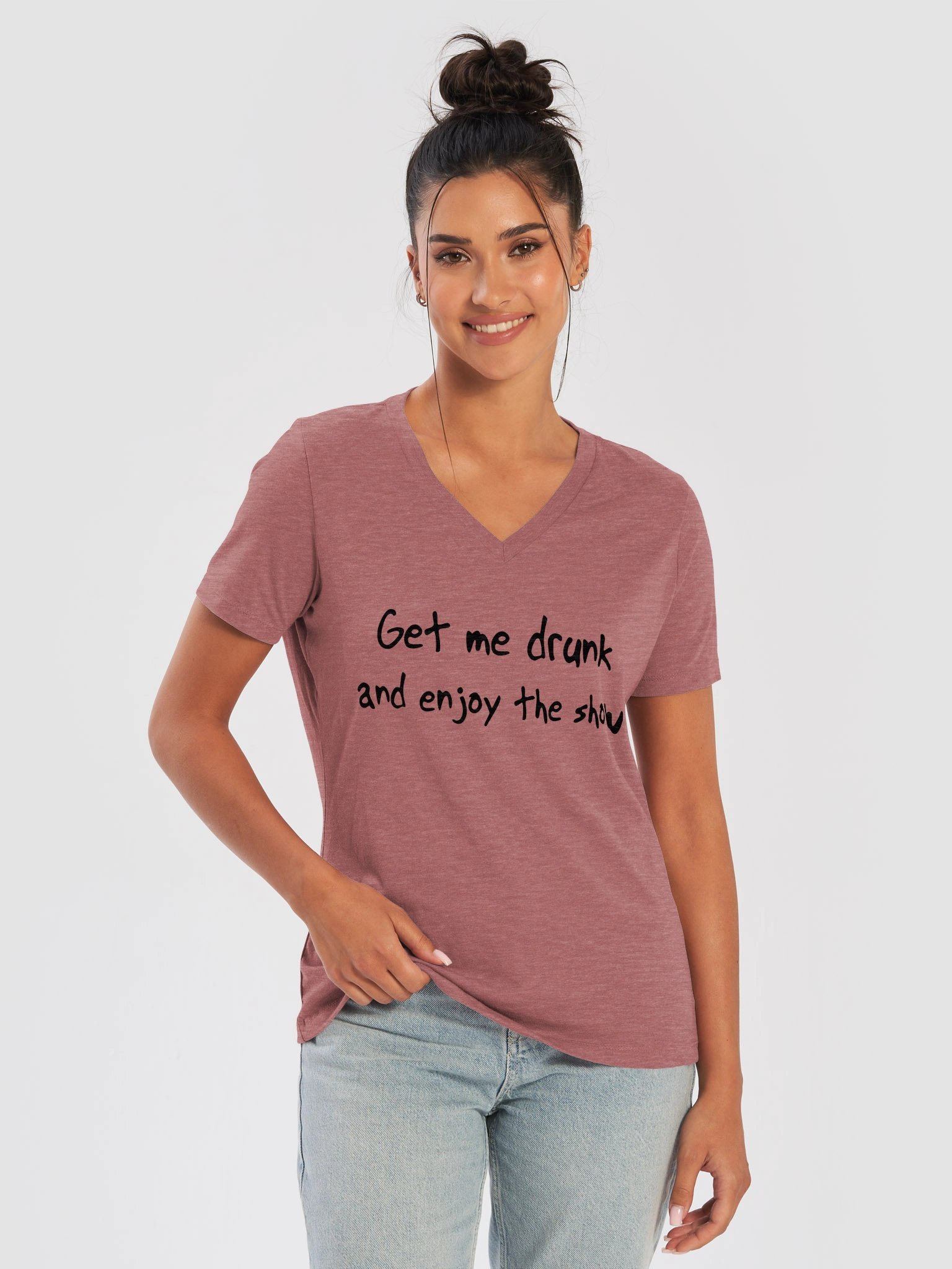 Get Me Drunk V-Neck Relaxed Tee product image (33)