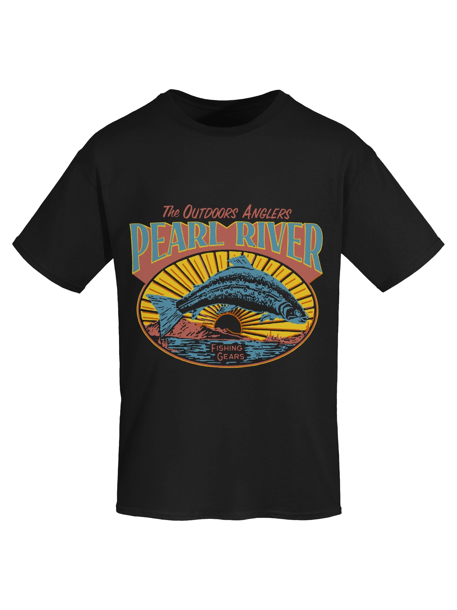 Pearl River Vintage Fishing T-Shirt – Outdoors Anglers Graphic Tee product image (3)