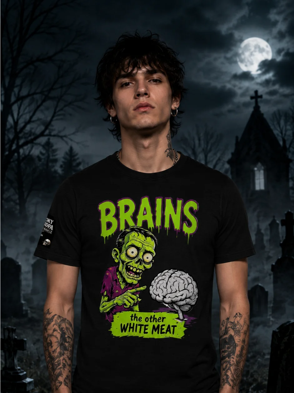 Brains: The Other White Meat - Cartoon Edition – Men's Tee product image (3)