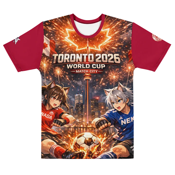 ⚽ Neko Wear World Cup Clash Anime Shirt — Toronto 2026 Limited Drop 🇨🇦 product image (1)