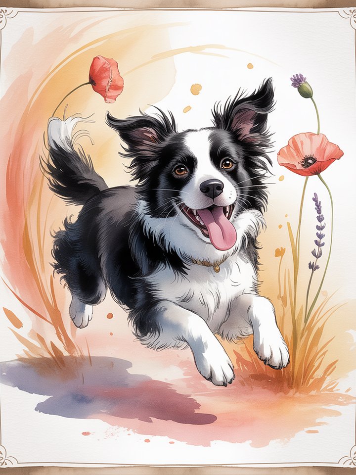 Joyful Border Collie Framed Poster product image (1)