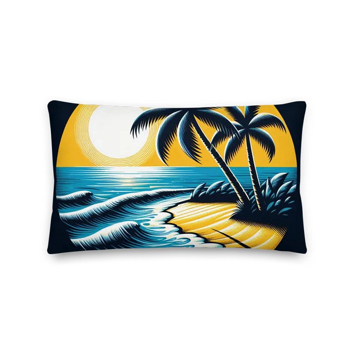 Tropical Sunset Paradise Pillow | AI Design product image (2)