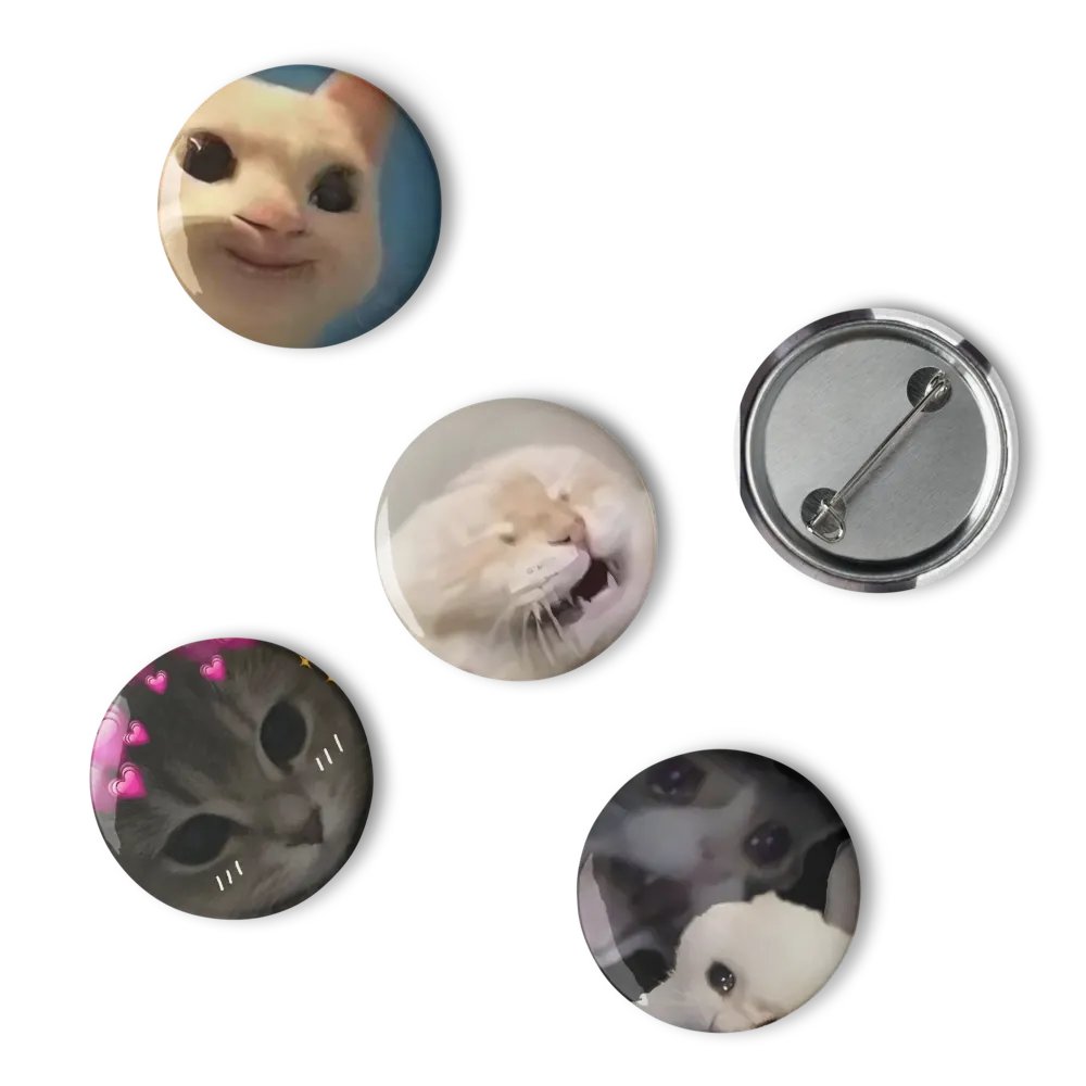 Set of Pin Buttons: Meme Cats 49 product image (6)