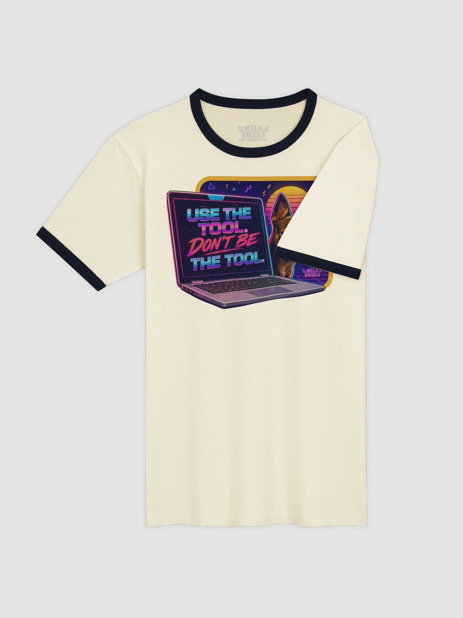 Use the Tool, Don’t Be the Tool – Retro Neon Dog Tee product image (4)