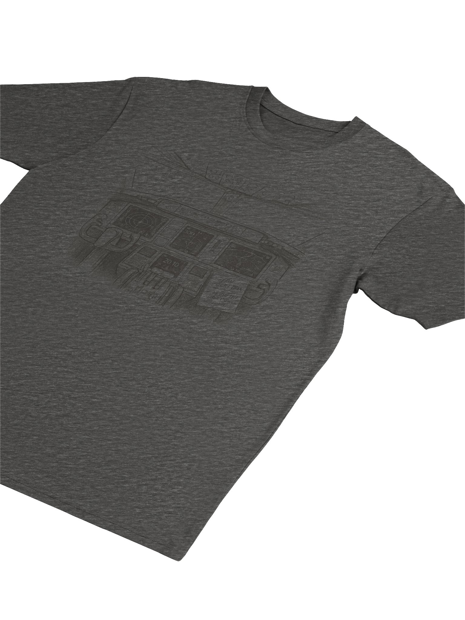FLIGHT MODE- Washed Cockpit Tee (Charcoal Heather | Cotton Heritage Premium) product image (3)