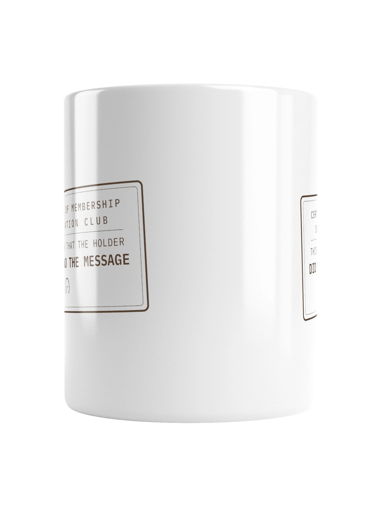Certificate of Membership Mug, De-escalation Club, Funny Restraint Gift Mug product image (2)