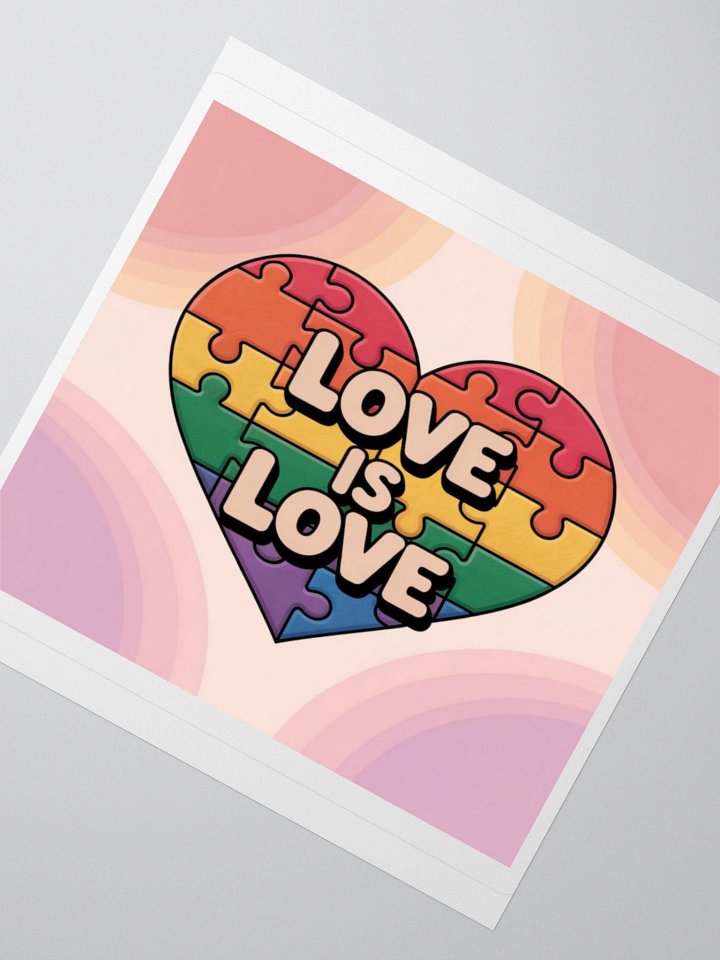 Exclusive "Love is Love" Rainbow Pride Sticker by TDS Music - Celebrate Inclusivity product image (4)