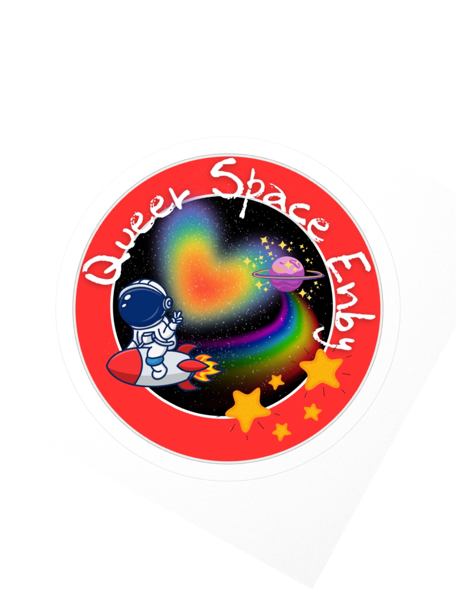 Queer Space Enby Circle Sticker product image (2)
