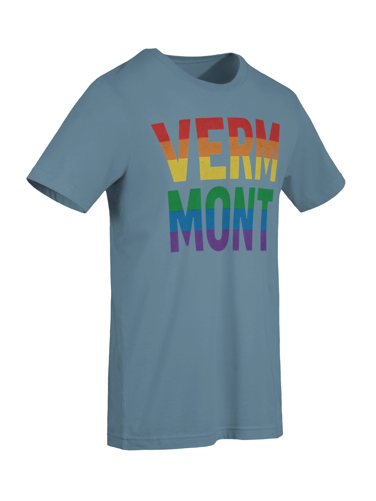 Vermont Pride Rainbow Text - LGBTQ+ State Pride Design for Equality and Love Tee product image (35)